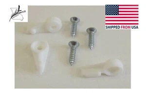 3 Window Screen Storm Clips & Screws Nylon Plastic Sash White Holder Tab Clip - Picture 1 of 5