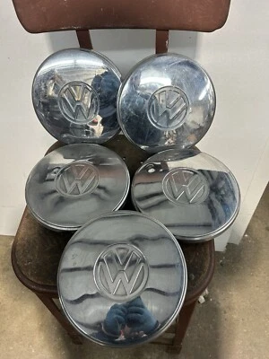(5) Volkswagen Jetta Rabbit Dasher 1975-1984 Hubcaps Poverty Caps VW - Image 1 of 4