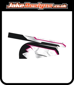 KIT DE PEGATINAS DE PROTECCIÓN DE CADENA ROSA FLORAL PARA QUE COINCIDA CON NUESTRO KIT COMPLETO DE KARTS - JakeDesigns - Imagen 1 de 1