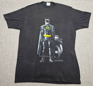 VINTAGE Batman Shirt Mens XL Black DC Comics 1989 Bat Symbol Single Stitch USA - Picture 1 of 11