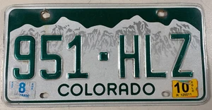 Colorado White Mountains License Plate 951-HLZ EXP 2010 Man Cave Garage Bar Shop - Picture 1 of 2