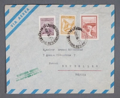 MayfairStamps Argentina 1961 Santa FE to Brussels Belgium Air Mail Cover aau_857 - image 1 of 2