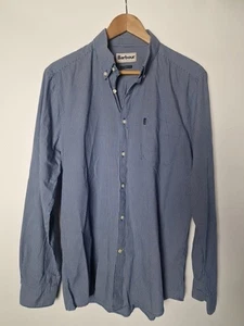 Barbour Endsleigh Micro Gingham Tailored Fit Shirt Men L Buttoned - Picture 1 of 6