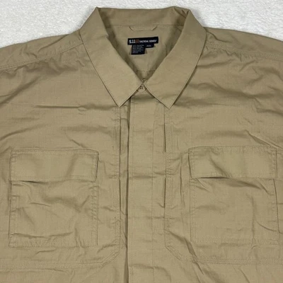 Camisa para hombre 5.11 Tactical Series abotonada manga corta trabajo informal tostado 4XL Foto 1 de 4
