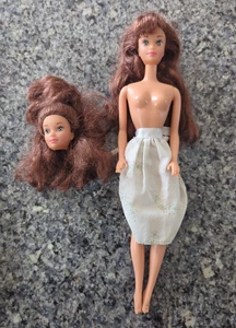 Vintage DISNEY PRINCESS BELLE BEAUTY & THE BEAST BARBIE DOLL pezzi di ricambio TLC  - Foto 1 di 15