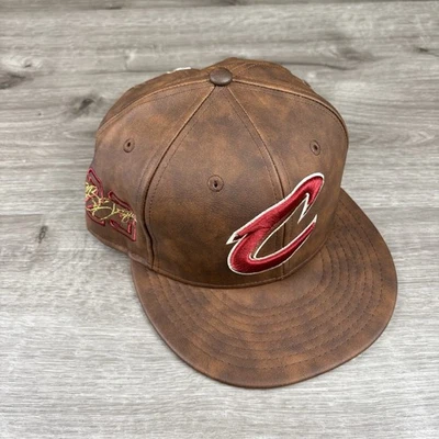 NBA Cleveland Cavaliers New Era 9Fifty Hat Faux Leather Snapback Embroidered #23 - Image 1 of 4