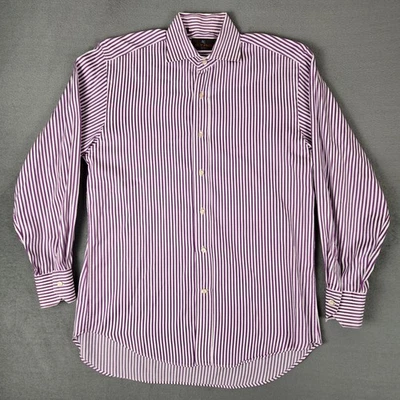 Etro Milano Shirt Mens 39 Dress Button Up Striped Long Sleeve Made in Italy - Image 1 of 4