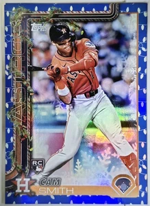 2025 Topps Holiday Cam Smith Rookie RC Blue Holiday Lights Astros H121 - Picture 1 of 2