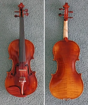 RESTORED ANTIQUE STRADIVARIUS COPY 4/4 VIOLIN MADE IN CZECHOSLOVAKIA W/CASE 1900 - Image 1 of 4