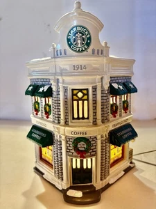 Department 56 The Original Snow Village, Starbucks Coffee Shop, #54859 w/ cord - Picture 1 of 4