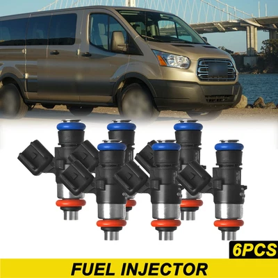 Set of 6  NEW upgrade Fuel Injectors For 2015-2017 Ford Transit 150 3.7L V6 - Image 1 of 4
