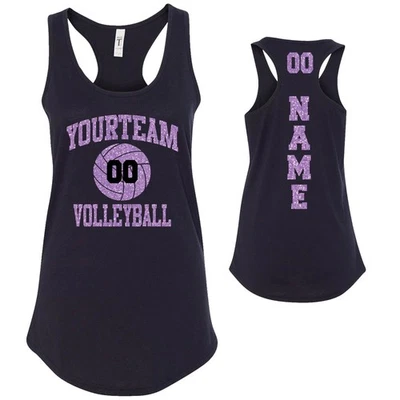 Camiseta sin mangas personalizada del equipo de voleibol brillo siguiente nivel ajustada espalda deportiva mamá Foto 1 de 4