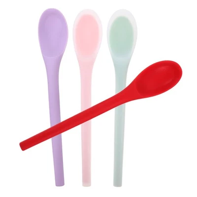 4pcs Silicone Spoon Serving Spoon Nonstick Kitchen Spoon Small Kitchen Utensil - Image 1 of 4