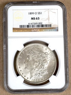 1899-O MORGAN SILVER DOLLAR NGC MS63 269002 - Image 1 of 2