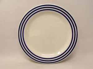 Anillos concéntricos azules para plato de cena CBL25 de Crate & Barrel fondo blanco L228 - Imagen 1 de 2