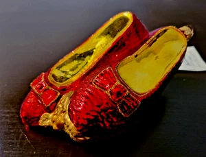 Kurt Adler 1998 The Wizard of Oz Ruby Slippers Blown Glass Ornament w/Tag  (PSJ) - Picture 1 of 9