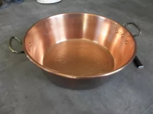 Copper Bowl Kettle Jam Of fruits pans Pot Cauldron old CANDY BUTTER laid garden - Picture 1 of 6