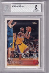 1996-97 Topps #138 Kobe Bryant Lakers BGS 8 Near Mint/Mint RC Rookie #28925