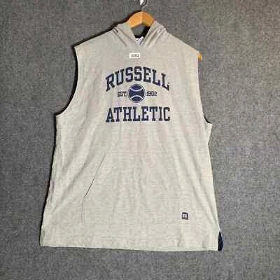 Vintage Russell Athletic Shirt Youth Size Extra Large Grey Sleeveless Boy's 90S - Image 1 of 4