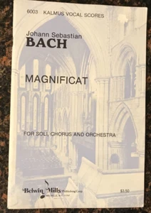 Bach Magnificat For Soli, Chorus, and Orchestra - Kalmus Vocal Scores - Picture 1 of 2