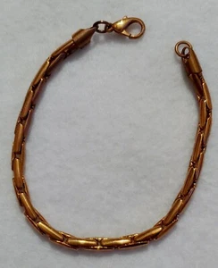 VINTAGE UNIQUE ( COPPER ) Bracelet ( 17.7 Grams ) 4mm Dia LINK - 8 in LONG - Picture 1 of 6
