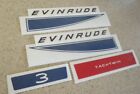 Evinrude 3 HP Yachtwin Vintage Outboard Motor Decal Kit FREE SHIP + Fish Decal!