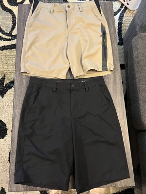 Pantalones Cortos FILA SPORT Golf Hombre Calce Atlético Negro y Caqui - Talla 32 Foto 1 de 4