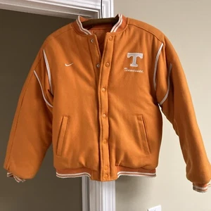 VTG NIKE Tennessee Volunteers Reversible Full Button Jacket Yth XL LETTER/puffer - Picture 1 of 24