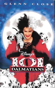 Walt Disney's - 101 Dalmatians - Glenn Close Jeff Daniels - Clam Shell VHS Tape - Imagen 1 de 3