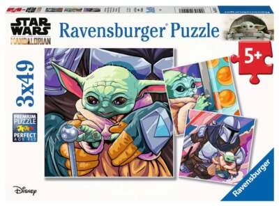 Rompecabezas Ravensburger 3 x 49 piezas The Mandalorian: Grogu Moments Foto 1 de 4