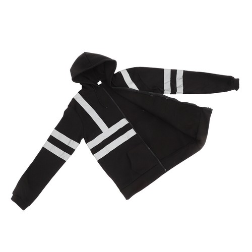 VETEMENTS Strisce Riflettenti Sanitari Abbigliamento Felpa con Cappuccio Sicurezza Uomo