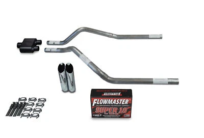 GMC Jimmy 92-94 2.5" Dual Exhaust Kits Flowmaster Super 10 Slash Tip - Image 1 of 4