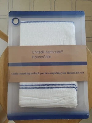 Plastic Cuttting Board 9x12 With Matching Kitcken Towel Brand New  - Image 1 of 4