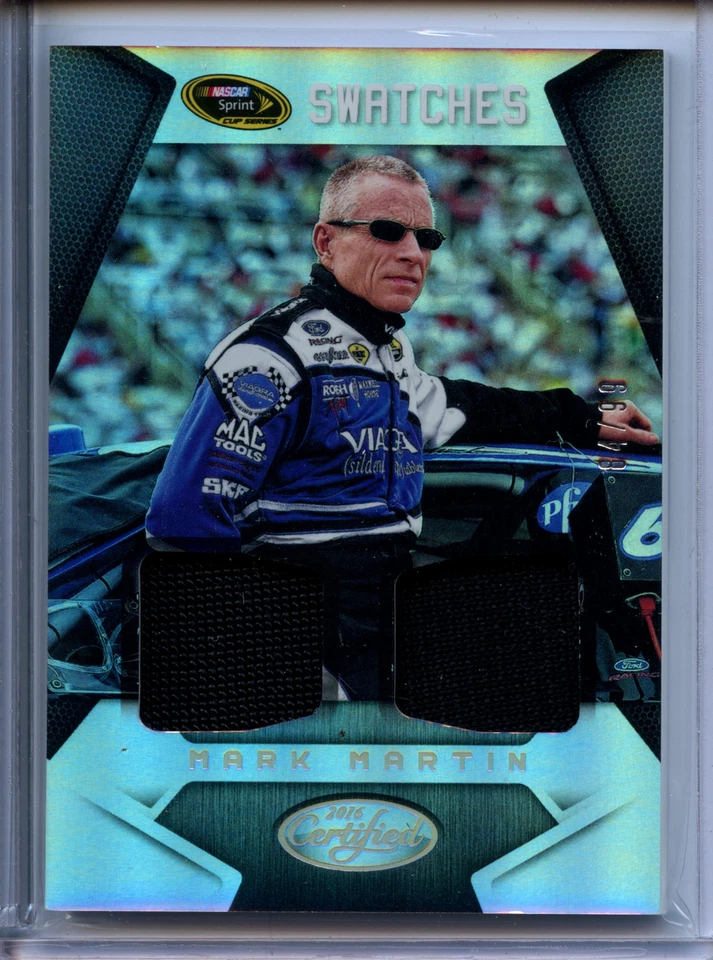 2016 Panini Certified Sprint Cup Series Swatches Dual SILVER Mark Martin #84/99 - Image 1 of 2