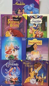 Disney Princess LASERDISC Lot (7) Belle Cinderella Ariel Jasmine Snow White ~ VG - Imagen 1 de 12