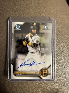 2022 Bowman Chrom Prospekt Autogramme Jack Herman Auto Pittsburgh Pirates - Bild 1 von 2