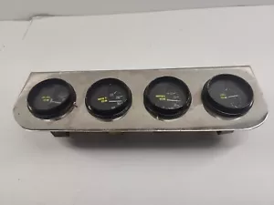 Panel calibre 4 agujeros Stewart Warner Hot Rod Rat personalizado cromo antiguo OEM vintage - Imagen 1 de 12