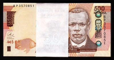 Malawi 500 Kwacha 2017, UNC, ½ BUNDLE, Pack of 50 PCS, Consecutive, P-66b - Image 1 of 4
