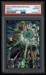 Dragon Ball Japanese Super Heroes UGM7-SEC2 Broly Secret 2023 PSA 10 91200907 - Picture 1 of 2