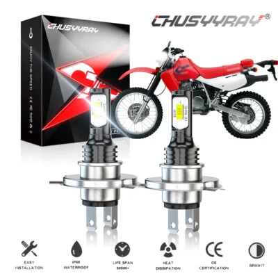 Pair For Honda Hawk 250 450 I 400 Motorcycle Headlight White Bulbs H4 6000K — 第 1/4 张图片