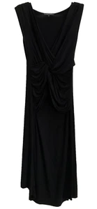 Vertigo Paris sexy kleines schwarzes Kleid Gr. L Faux Wickel V-Ausschnitt ärmellos 167 - Bild 1 von 8