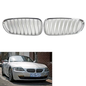2pcs Set Chrome Front Kidney Grille Sporty Style Grill for BMW Z4 E85 E86 03-08 - Picture 1 of 7