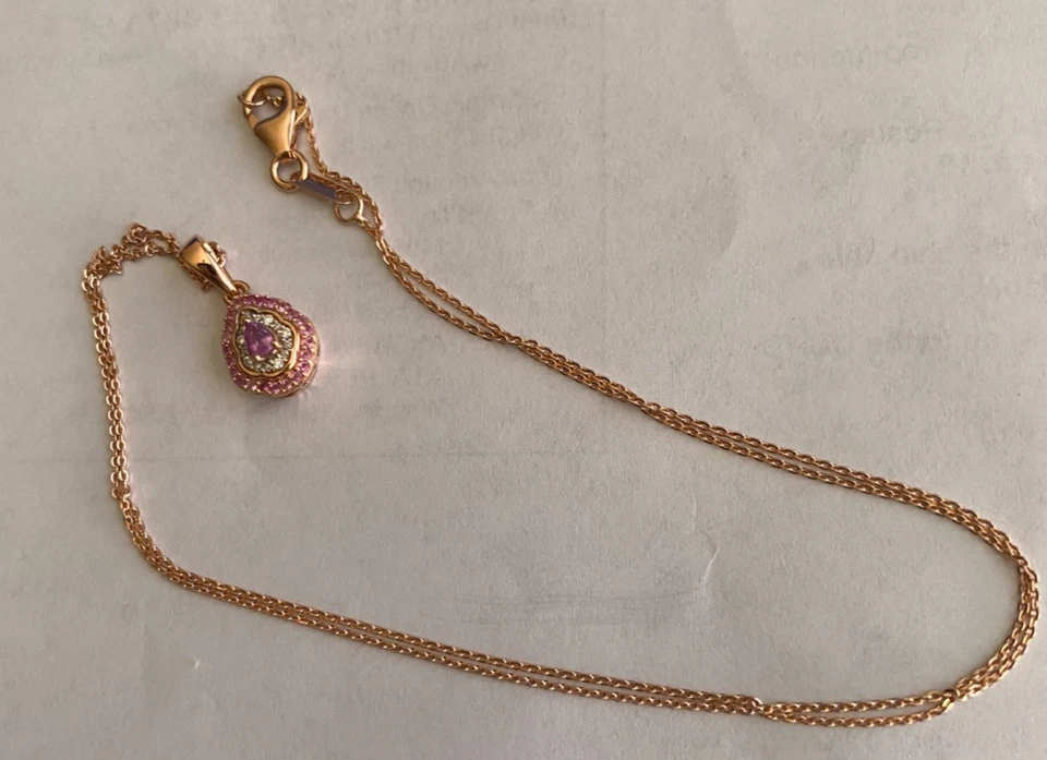 14K- 18'' GOLD -1ct ROUND CUT D/VVS1 DIAMOND- - Image 1 of 4