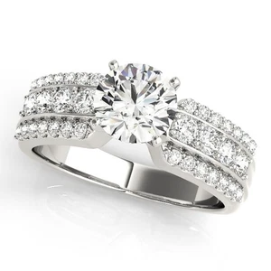 Best Offer! 2Ct DE/VS Lab Grown Round Cut Diamond Engagement Ring in Platinum - Picture 1 of 23