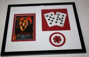 Matt Damon Rounders Film gerahmt handsigniert Poker Chip Signatur - Bild 1 von 4