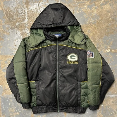 Vintage 90s Pro player Green Bay Packers Embroidered Jacket Men Size Large - Image 1 of 4
