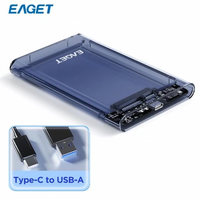 EAGET 2.5" SATA USB 3.0 Hard Drive Disk HDD SSD Enclosure External Laptop Case - Image 1 of 4