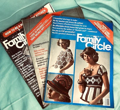 Family Circle Magazine, Vintage, 1975, May, Jun, Jul, Lot of 3 Foto 1 de 4