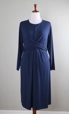 J.JILL NWT $129 Wearever Collection Criss Cross Dress in Evening Blue Size XL - Image 1 of 4