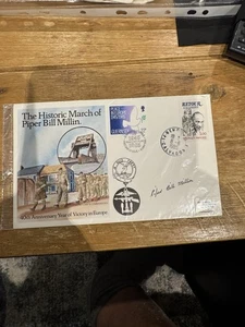 WW2 Historic March of Piper Bill Millin D-Day cover signed by Piper Bill Millin - Picture 1 of 6
